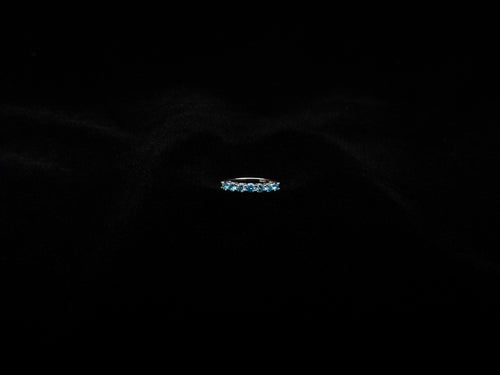 Multi Stoned Moissanite Ring (Blue)
